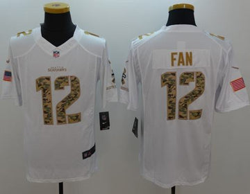 Fan Seattle Seahawks white Salute To Service jersey