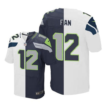 Fan White-Steel Seattle Seahawks blue Elite jersey