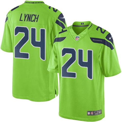 Marshawn Lynch Seattle Seahawks green jersey