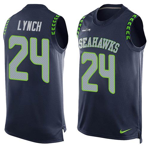 Marshawn Lynch Seattle Seahawks blue jersey