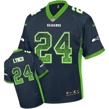 Marshawn Lynch Seattle Seahawks blue Elite jersey