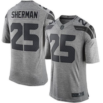 Richard Sherman Seattle Seahawks gray jersey