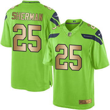 Richard Sherman Seattle Seahawks green jersey