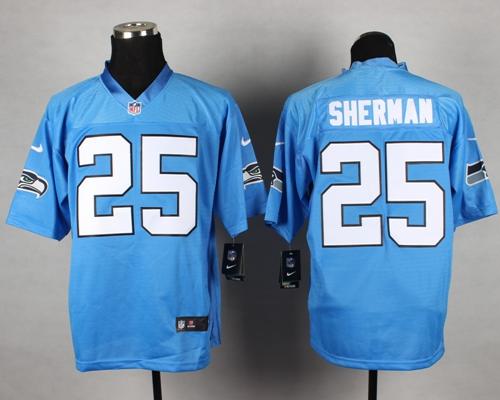 Richard Sherman Seattle Seahawks blue Elite jersey