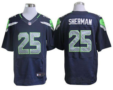 Richard Sherman Seattle Seahawks blue Elite jersey