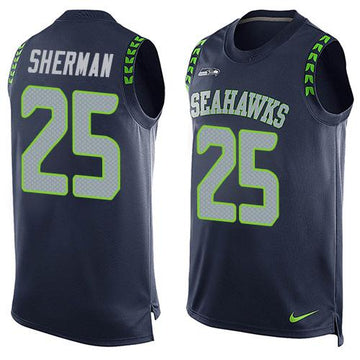 Richard Sherman Seattle Seahawks blue jersey