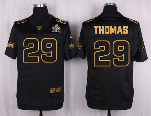 Earl Thomas III Seattle Seahawks black Gold Collection jersey
