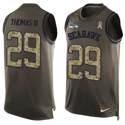 Earl Thomas III Seattle Seahawks green Salute To Service jersey