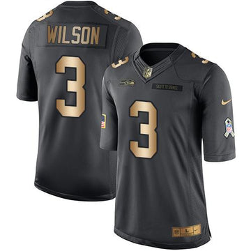 Russell Wilson Seattle Seahawks black Salute To Service jersey