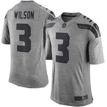 Russell Wilson Seattle Seahawks gray jersey