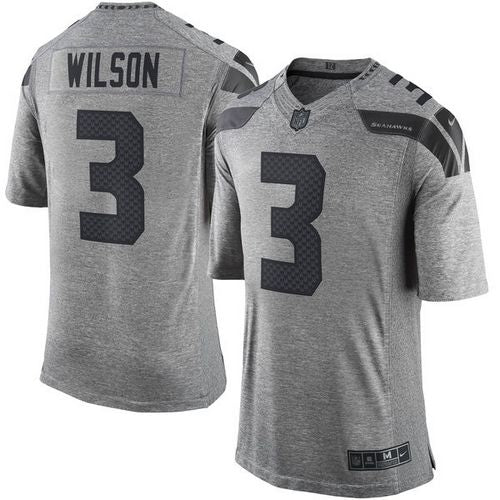 Russell Wilson Seattle Seahawks gray jersey
