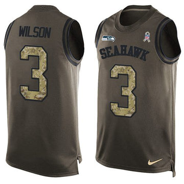Russell Wilson Seattle Seahawks green Salute To Service jersey