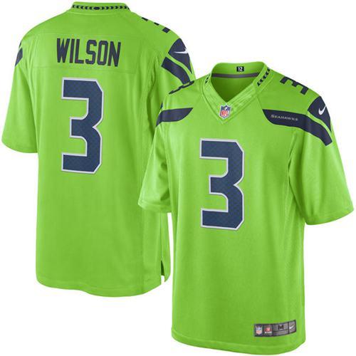 Russell Wilson Seattle Seahawks green jersey