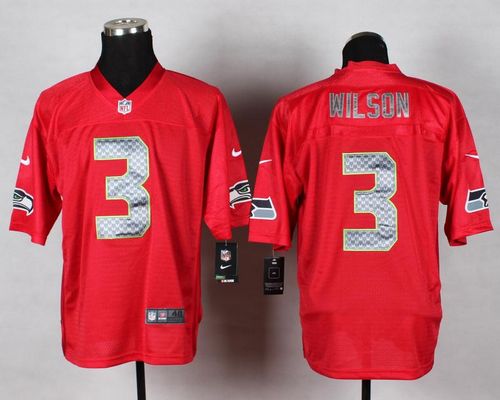 Russell Wilson Seattle Seahawks red Elite jersey