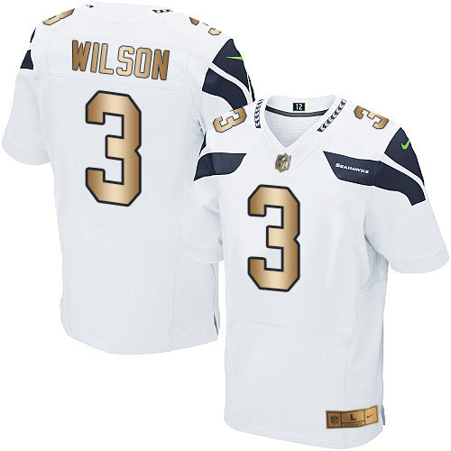 Russell Wilson Seattle Seahawks white Elite jersey