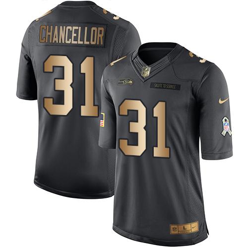 Kam Chancellor Seattle Seahawks black Salute To Service jersey
