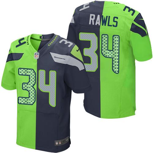 Thomas Rawls Seattle Seahawks blue-green Elite jersey