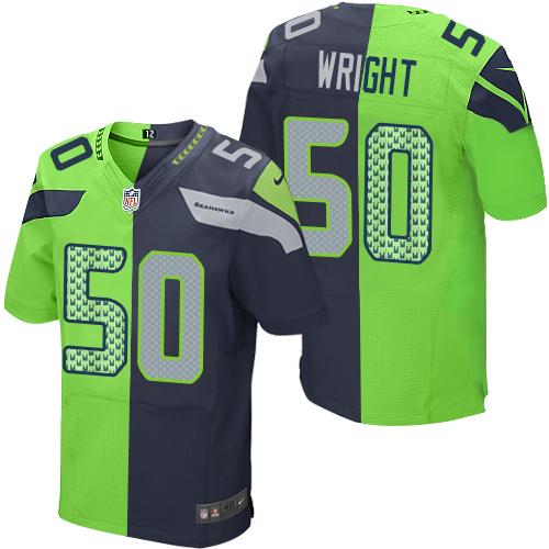 KJ Wright Seattle Seahawks blue-green Elite jersey
