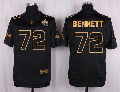 Michael Bennett Seattle Seahawks black Gold Collection jersey