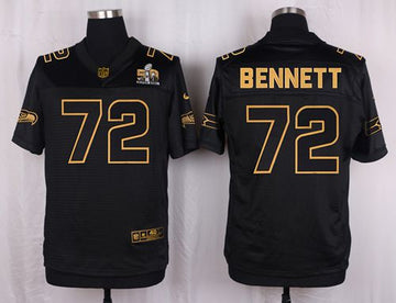 Michael Bennett Seattle Seahawks black Gold Collection jersey