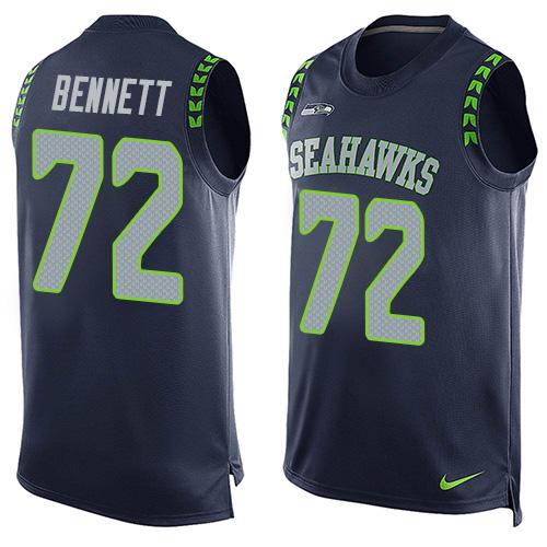 Michael Bennett Seattle Seahawks blue jersey