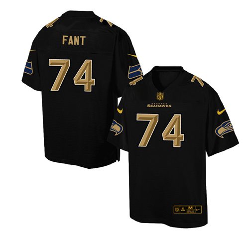 George Fant Seattle Seahawks black Gold Collection jersey