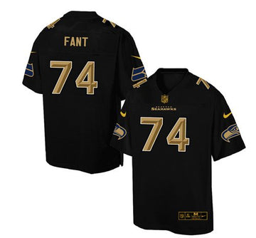 George Fant Seattle Seahawks black Gold Collection jersey