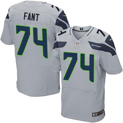 George Fant Seattle Seahawks grey Elite jersey