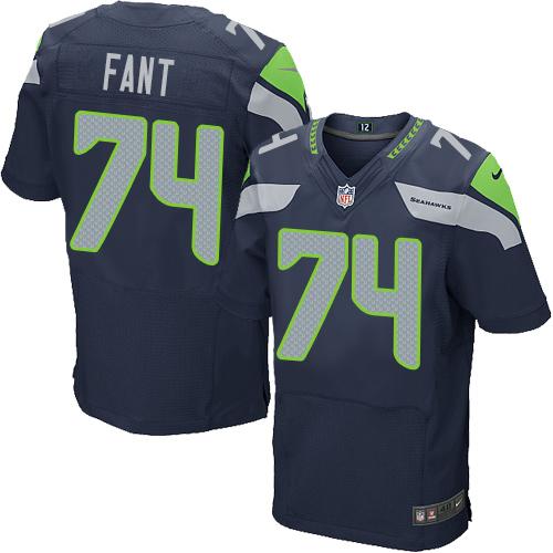 George Fant Seattle Seahawks blue Elite jersey