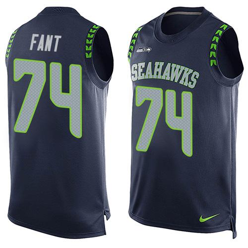 George Fant Seattle Seahawks blue jersey