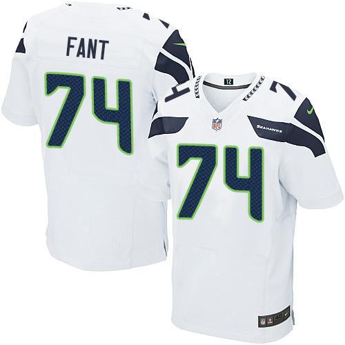 George Fant Seattle Seahawks white Elite jersey