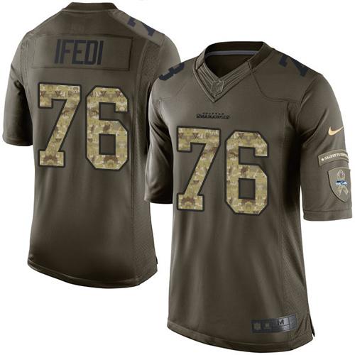 Germain Ifedi Seattle Seahawks green Salute To Service jersey