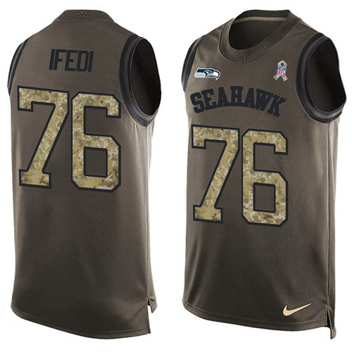 Germain Ifedi Seattle Seahawks green Salute To Service jersey