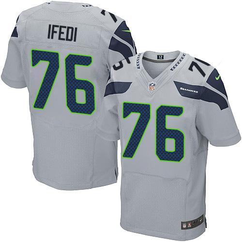 Germain Ifedi Seattle Seahawks grey Elite jersey
