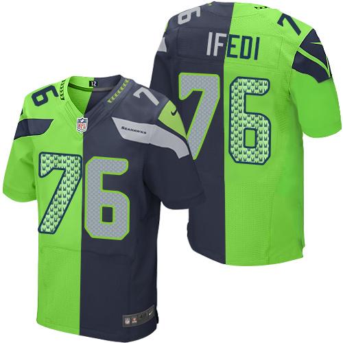 Germain Ifedi Seattle Seahawks blue-green Elite jersey