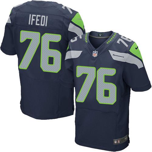 Germain Ifedi Seattle Seahawks blue Elite jersey