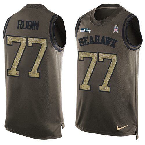 Ahtyba Rubin Seattle Seahawks green Salute To Service jersey