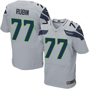 Ahtyba Rubin Seattle Seahawks grey Elite jersey