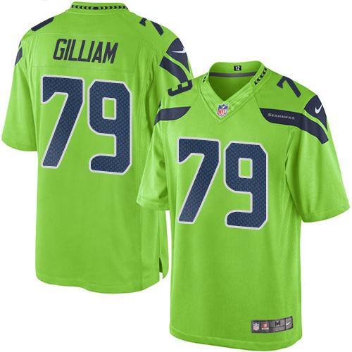 Garry Gilliam Seattle Seahawks green jersey
