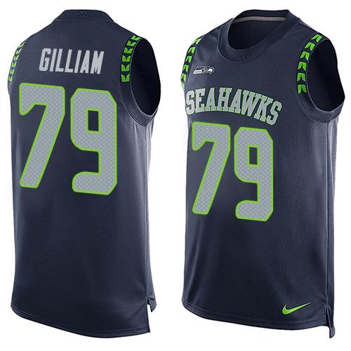 Garry Gilliam Seattle Seahawks blue jersey
