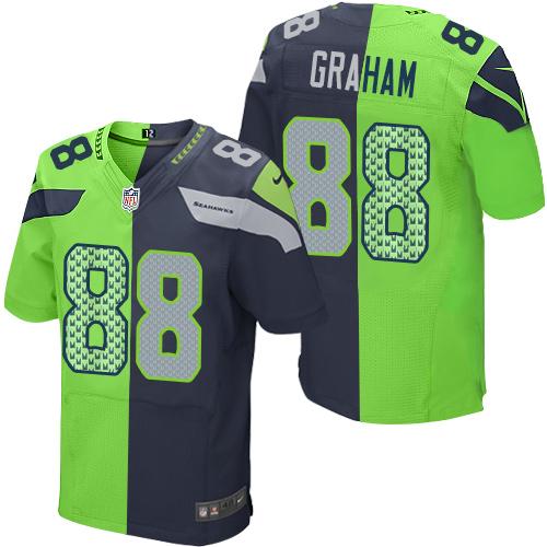 Jimmy Graham Seattle Seahawks blue-green Elite jersey