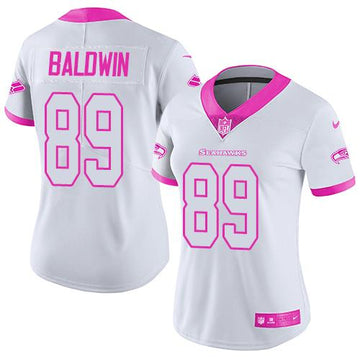 Doug Baldwin Seattle Seahawks white-pink Fashion jersey