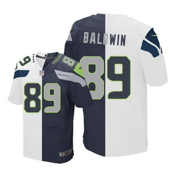 Doug Baldwin White-Steel Seattle Seahawks blue Elite jersey