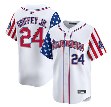 Ken Griffey Jr Seattle Mariners white jersey
