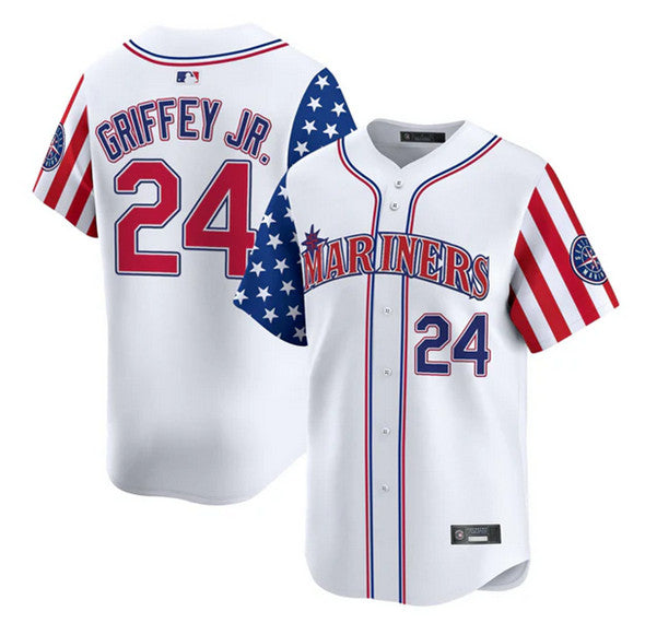 Ken Griffey Jr Seattle Mariners white jersey