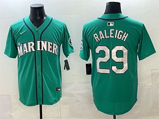 Cal Raleigh Seattle Mariners aqua jersey