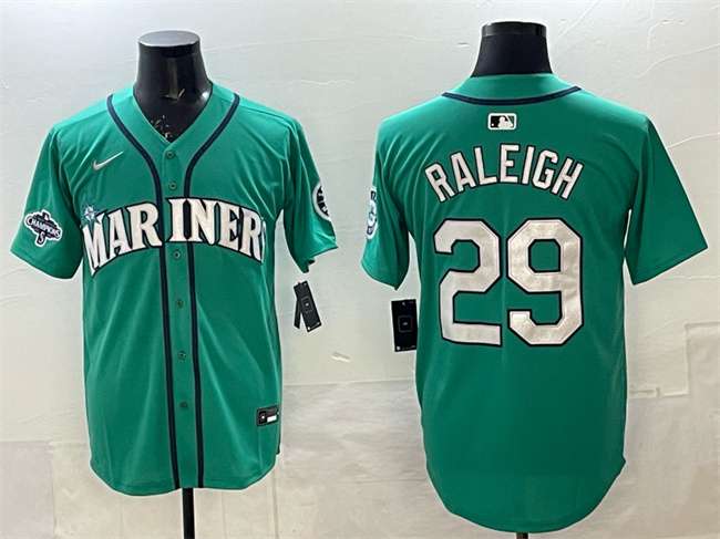 Cal Raleigh Seattle Mariners aqua jersey