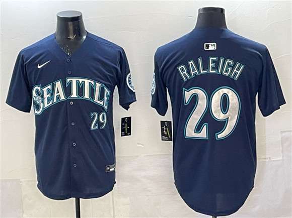 Cal Raleigh Seattle Mariners navy jersey