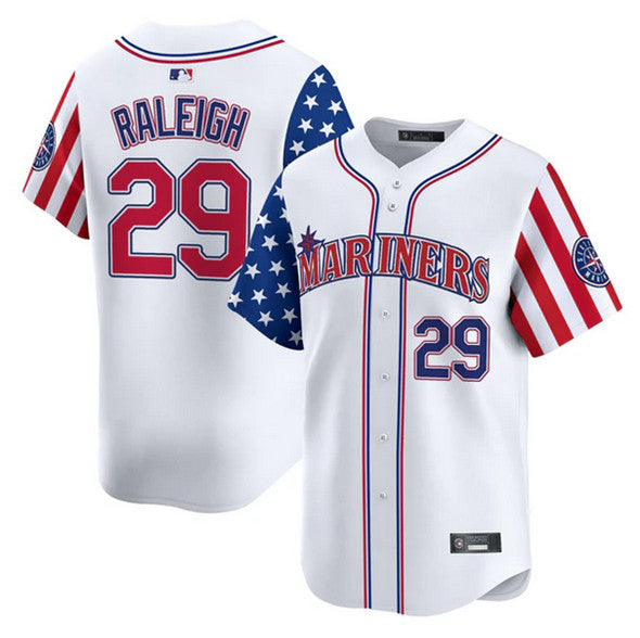 Cal Raleigh Seattle Mariners white jersey