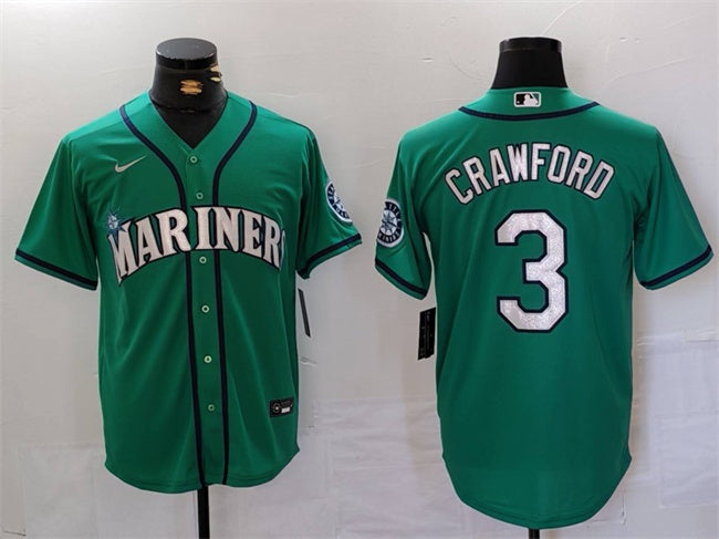 JP Crawford Seattle Mariners aqua jersey
